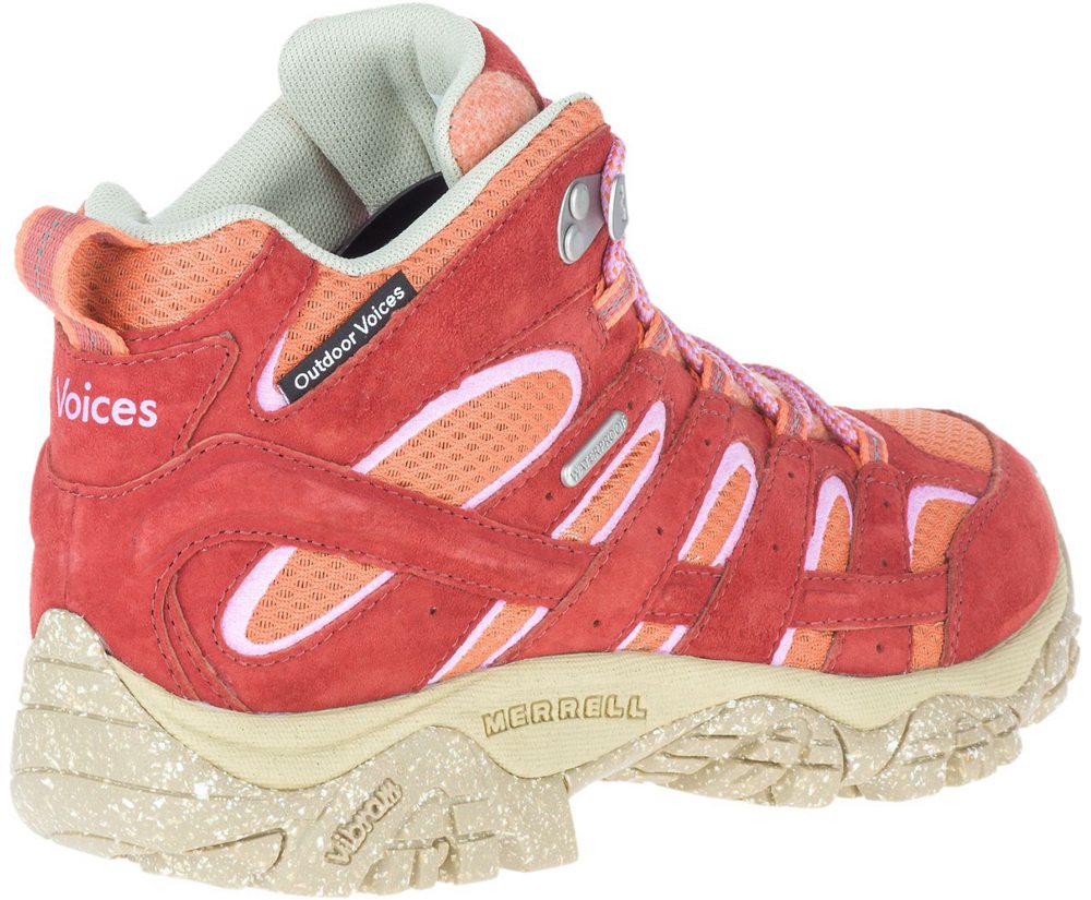 Botas Senhora - Merrell Moab 2 Mid Eco Waterproof X Outdoor Voices - Laranja - XGF786592